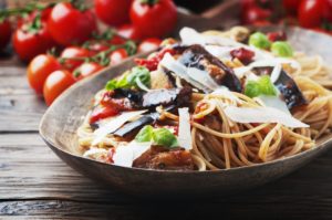 Italian Pasta with Eggplant and Tomatoes