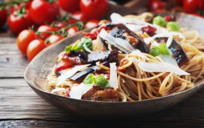 Italian Pasta with Eggplant and Tomatoes